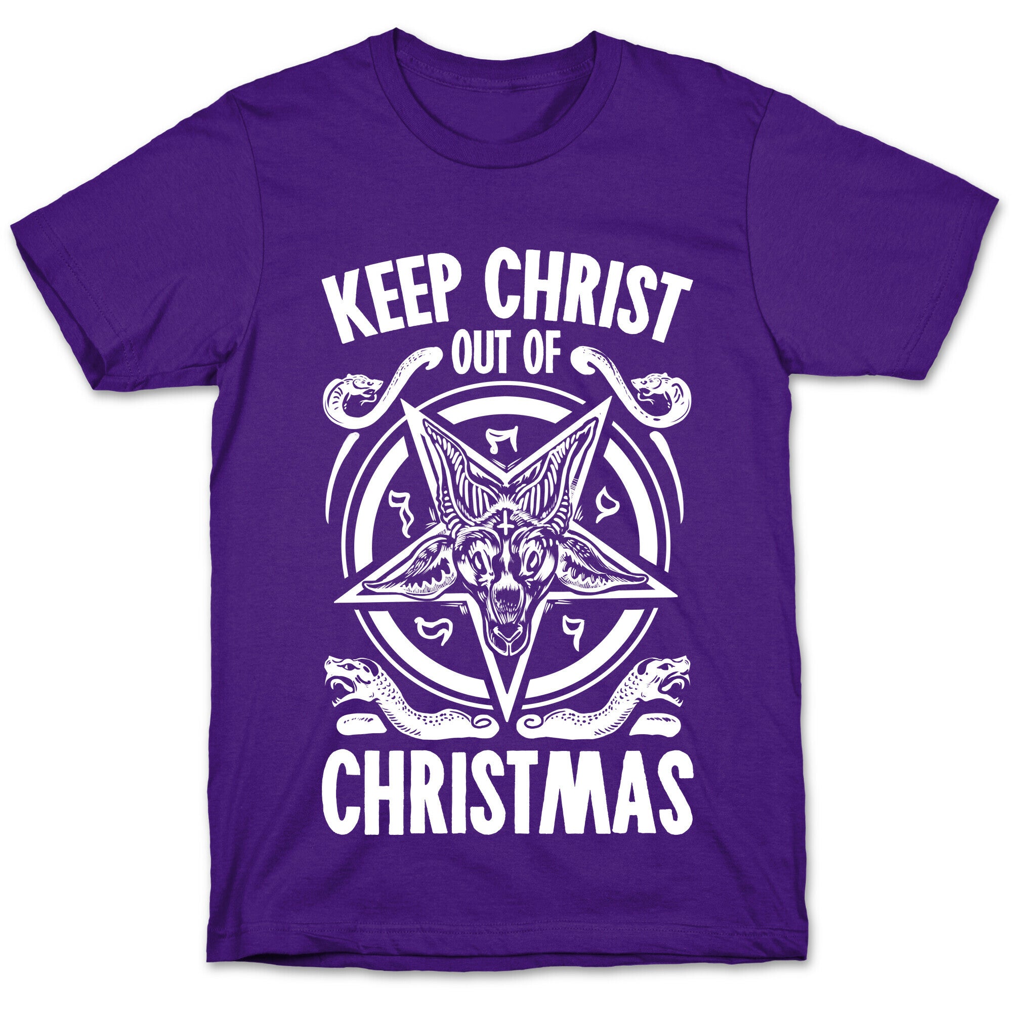 Keep Christ Out of Christmas Baphomet  T-Shirt